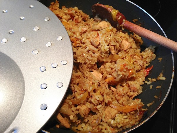 riz et poulet au curry